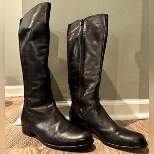 Gabor - Women’s tall black leather boots, size 9 (US)